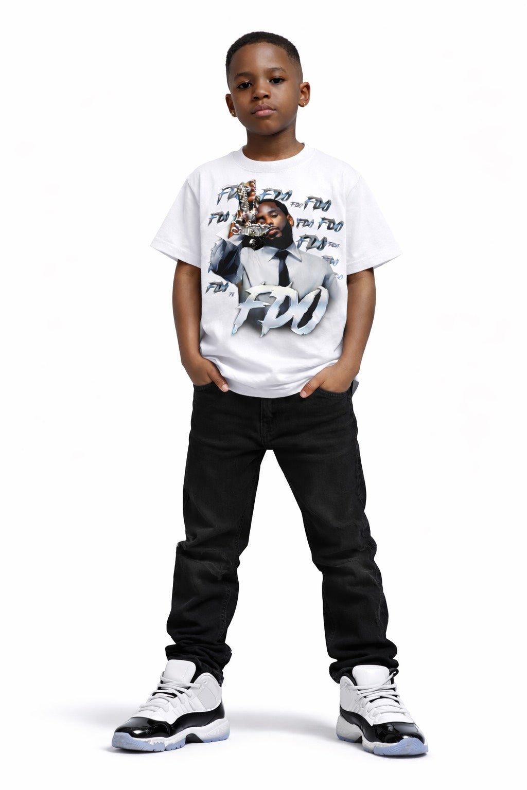 White FDO Shirt Kids